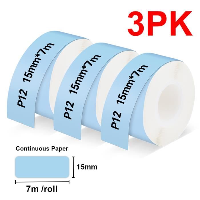 Papier bleu 3PK-Imprimante thermique sans encre P12, imprimante d ...