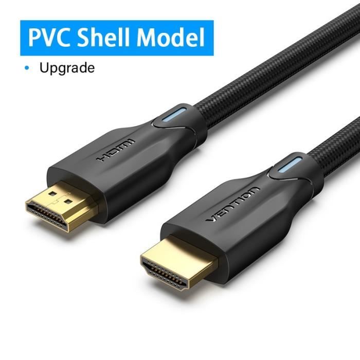 2m Coquille en PVC câble HDMI 2.1 mâle vers mâle, 8K, pour Switch