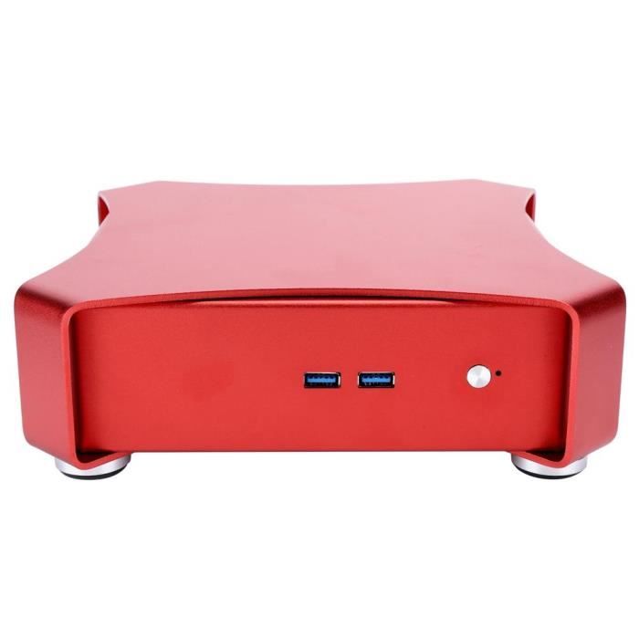 Boîtier PC Mini HTPC En Aluminium - Format 200x210x60 Mm, Alimentation 250W Incluse - Neuf