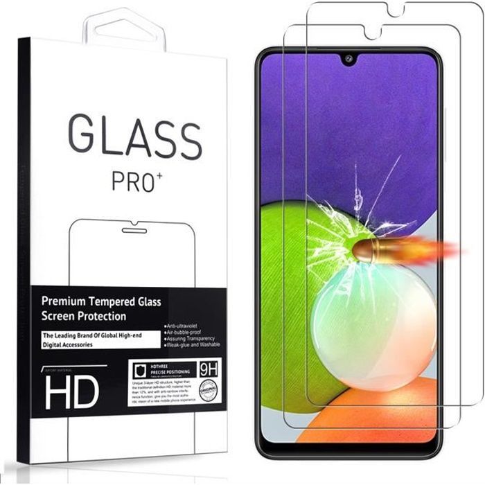 [2 Pack] Verre Trempé Samsung Galaxy A22 4G (6.4) - Film de Protection  d'écran
