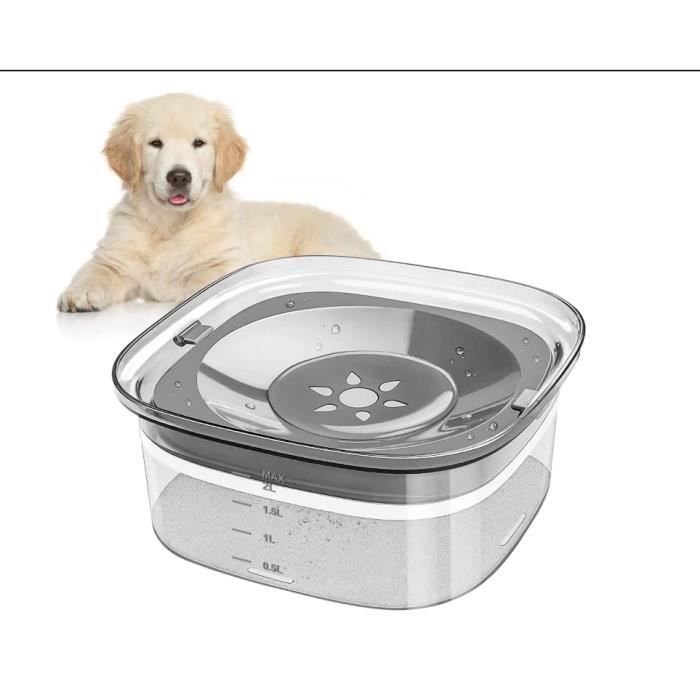 Gamelle pour Chien - Anti éclaboussure - 2L - Plastique - Antidérapante