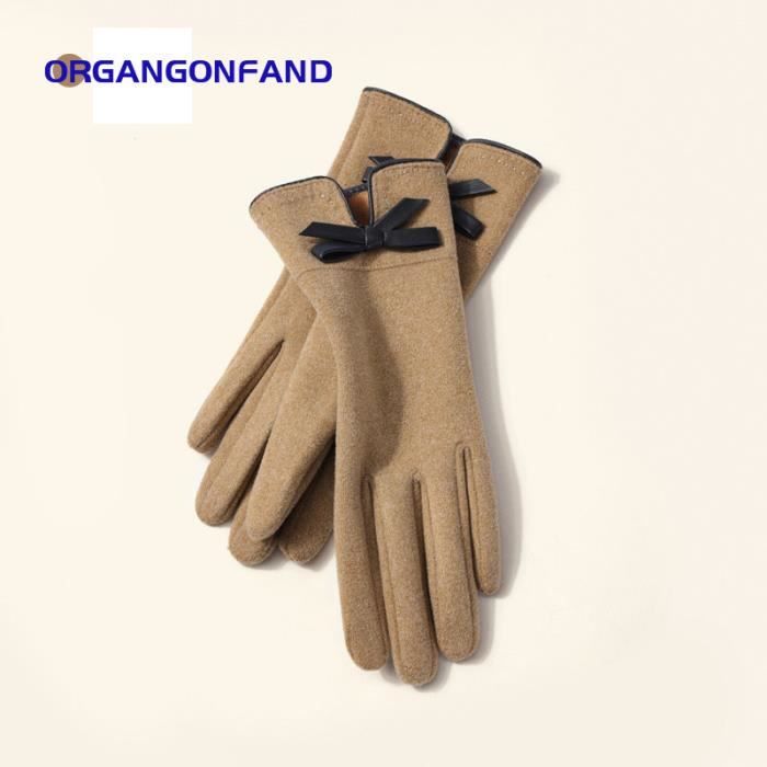 Gants chauds femme- nœud en mouton - velours de soie - gants tactiles  résistants au froid et au vent-Noir - Cdiscount Prêt-à-Porter