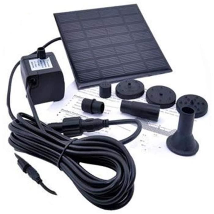 Pompe Fontaine Solaire Baceyong 180L/H - Pompe Eau Flottante Jardin Bassin Extérieur