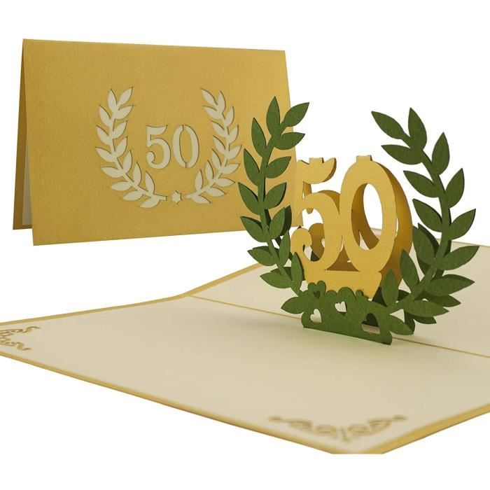 Carte Anniversaire 50 Ans Originale Pour Homme Ou Femme Carte Pop Up 3d Parfaite Comme Carte D Invitation Carte De Vœux Pour 513 Cdiscount Beaux Arts Et Loisirs Creatifs