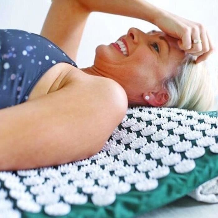 Tapis d'acupression de Massage, coussin de tête, de cou