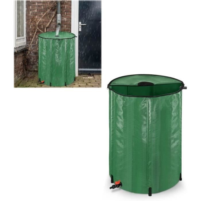 OUMUIK Réservoir D'Eau Pliable 240L - Sac De Stockage Mobile, Valve De Sortie, Pour Jardin/Camping