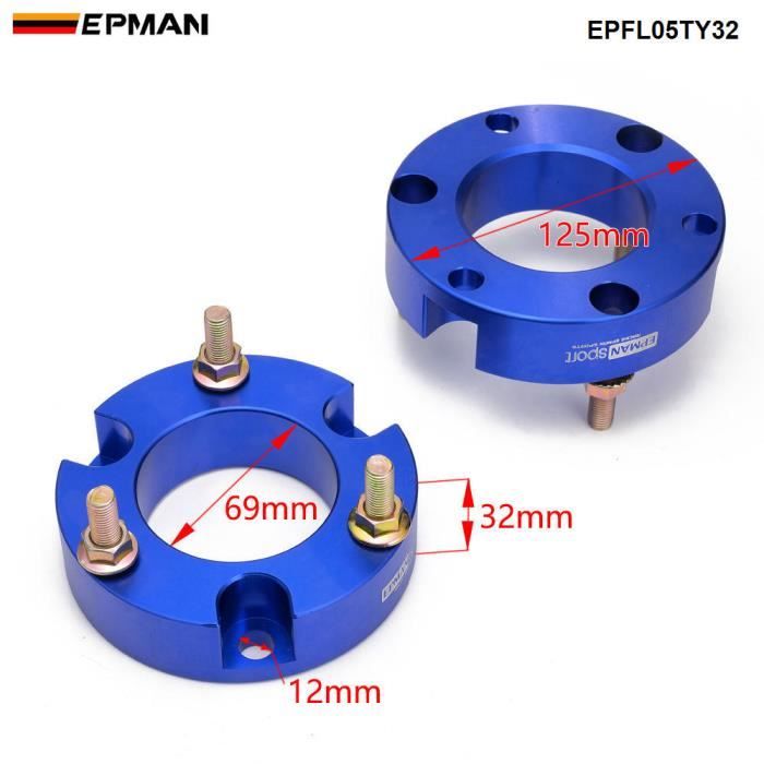Kit 2 Entretoises Suspension Avant 2" Aluminium Pour Changan F70 Hunter Et Peugeot Landtrek 2019-2023