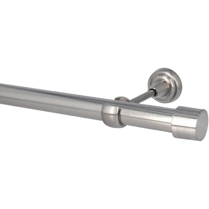 Sento 25mm Kit de Tringle à Rideau Metal, Modern, Acier Inoxydable ALBANA 320 cm (2x160cm