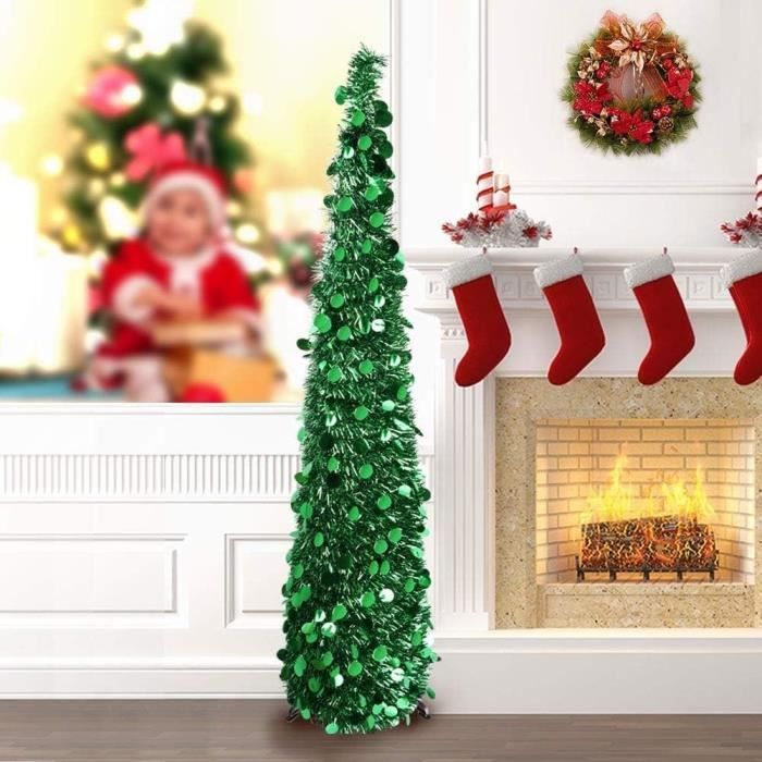 Sapin De Noël PopUp De 1,5 M Avec Support, Guirlande Verte Arbre De