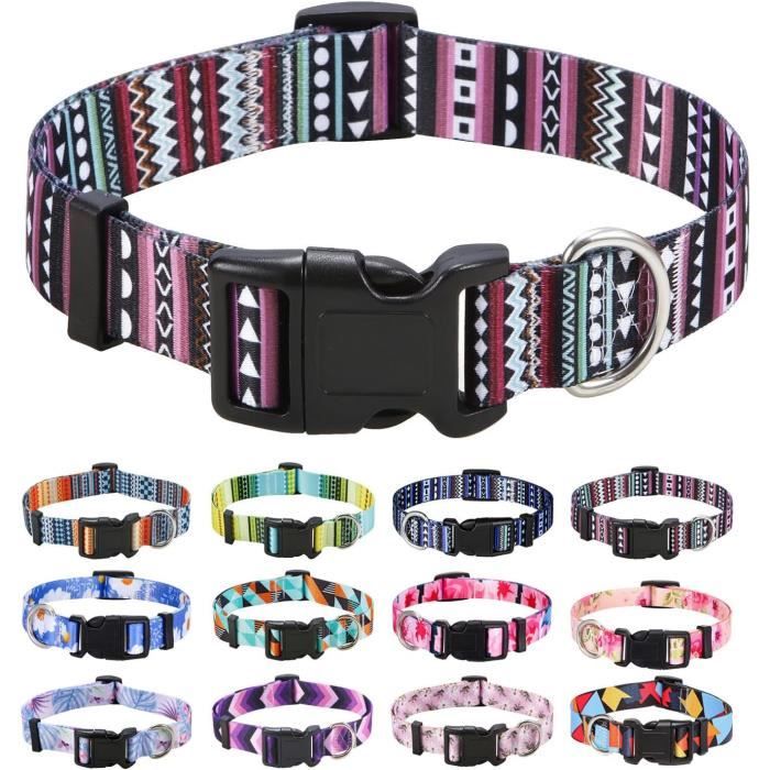 Collier Pour Chien, Motif Tendance Avec Boucle à Dégagement Rapide