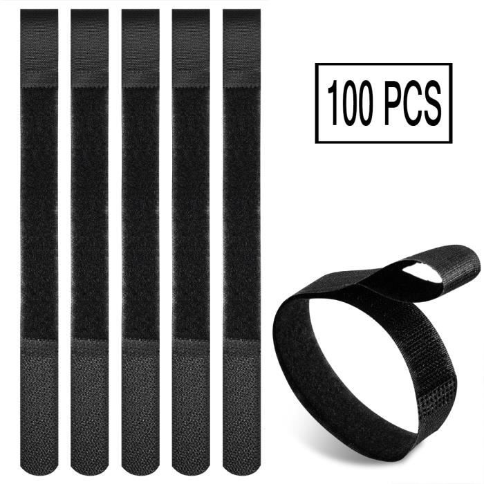 100 pièces Forme de p Velcro Attache de câble chargeur Attacher la