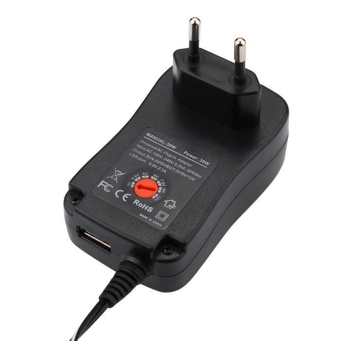 Chargeur adaptateur30W UE universel AC / DC adaptateur secteur