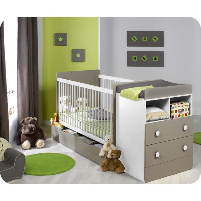 Lit Bebe Evolutif Malte Lin Et Blanc Cdiscount Puericulture Eveil Bebe