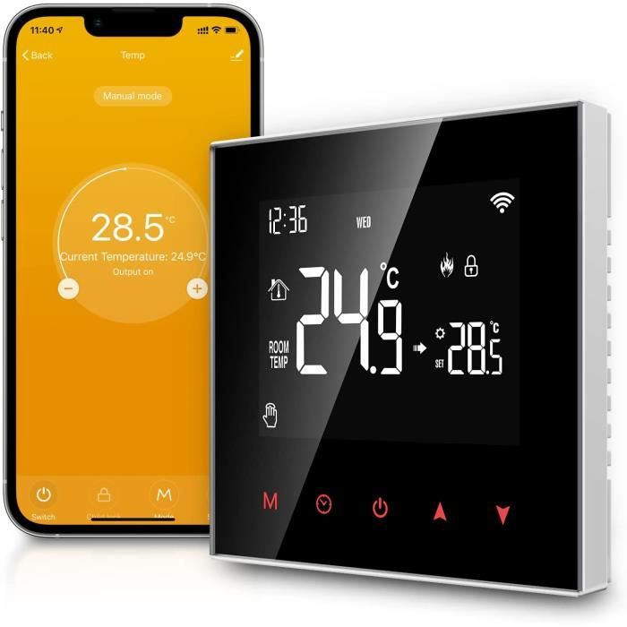 Thermostat intelligent WiFi pour chauffage au sol électrique