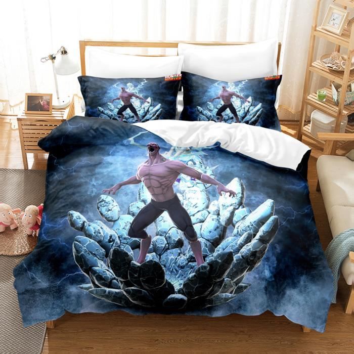 House De Couette 140-200 Parure Lit Enfant Manga Housses De Couettes Enfants Avec Deux Taies D