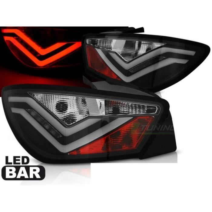 Paire de feux arriere Seat Ibiza 6J 08-12 led Bar noir-27336288