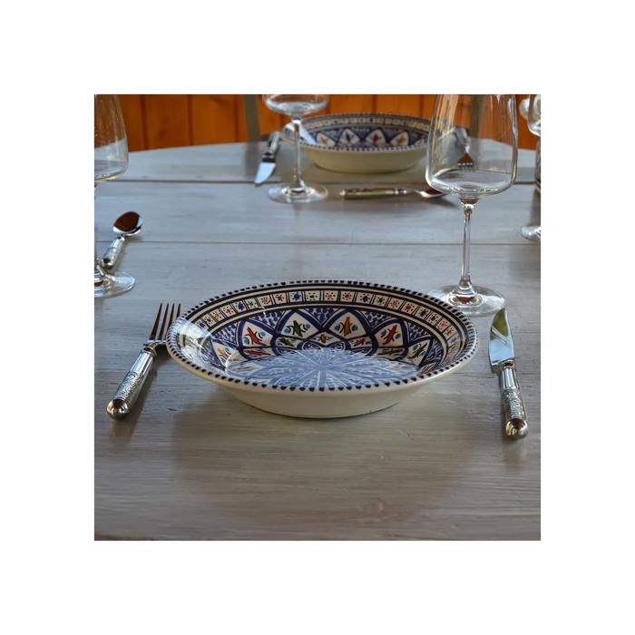 Assiette creuse Bakir bleu - D 24 cm
