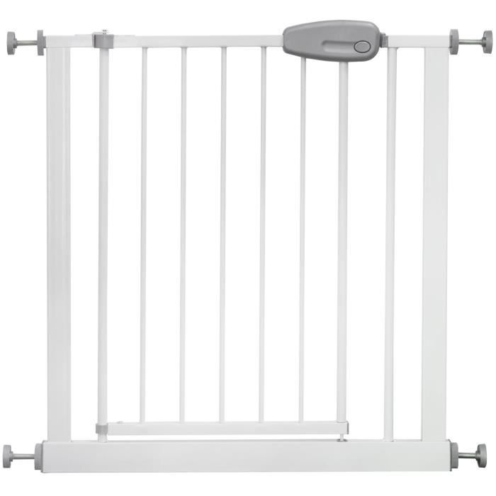 Barrière de sécurité MEGANE 74-143 cm Prolongeable avec rallonge blanc/gris s 