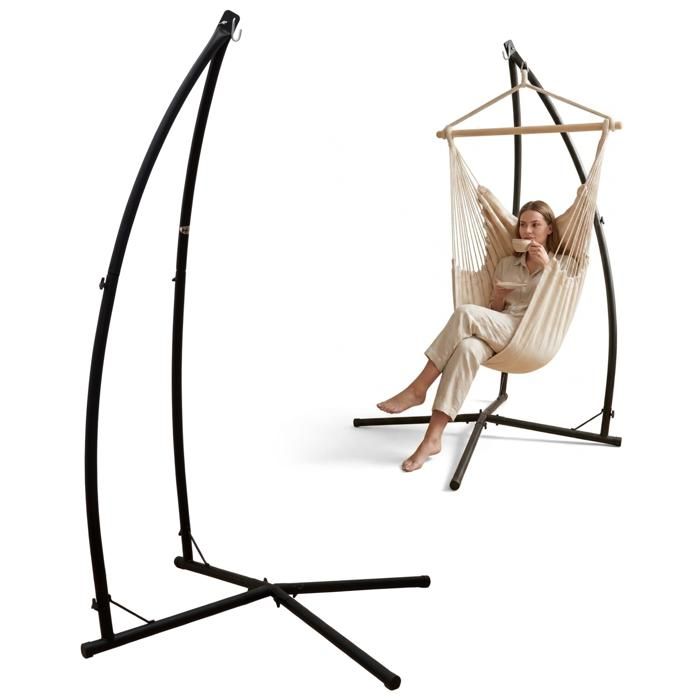 Jusquà 120kg : Support pour Fauteuil Suspendu - 215cm Cadre Chaise Suspendue Jusquà 120kg : Support pour Fauteuil Suspendu - 215cm Cadre Chaise Suspendue