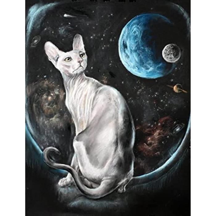5D Diamond Painting Adultes Pour Enfants Débutants Diy Square Diamond Peinture Chat Sphynx Idéal
