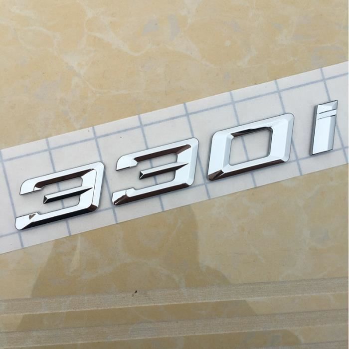 Emblème de coffre arrière de voiture A6 TDI Noir Brillant Autocollants pour Audi
