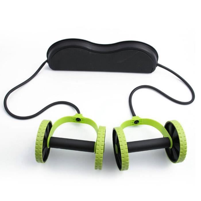 Pack Fitness 5 En 1 : Roue Abdominale + Poignées Pompe + Corde à Sauter + Barre Souple