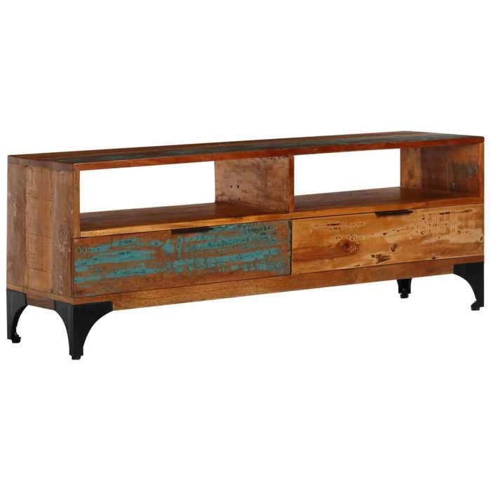 vidaXL Meuble TV 118 x 35 x 45 cm Bois de récupération massif