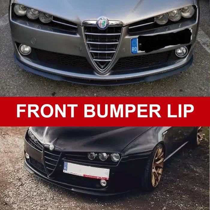 Lame de pare-choc avant universelle pour Alfa Romeo 159 CUPRA R, 3 pièces, diffuseur noir, becquet inférieur,