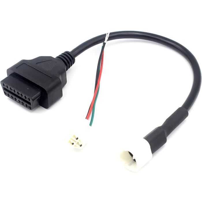 Adaptateur Diagnostic 6 Broches Moto - Compatible KTM, Honda, Yamaha, Vespa, Etc.