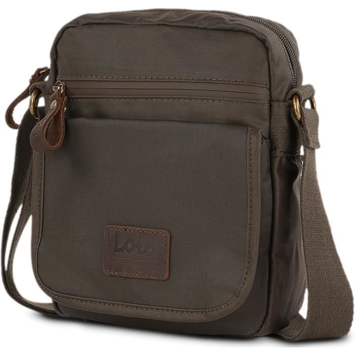 Sac Bandoulière Homme JASLEN - Sacoche Tendance En Nylon & Simili Cuir, Léger Et Organisé, Parfait Au Quotidien !