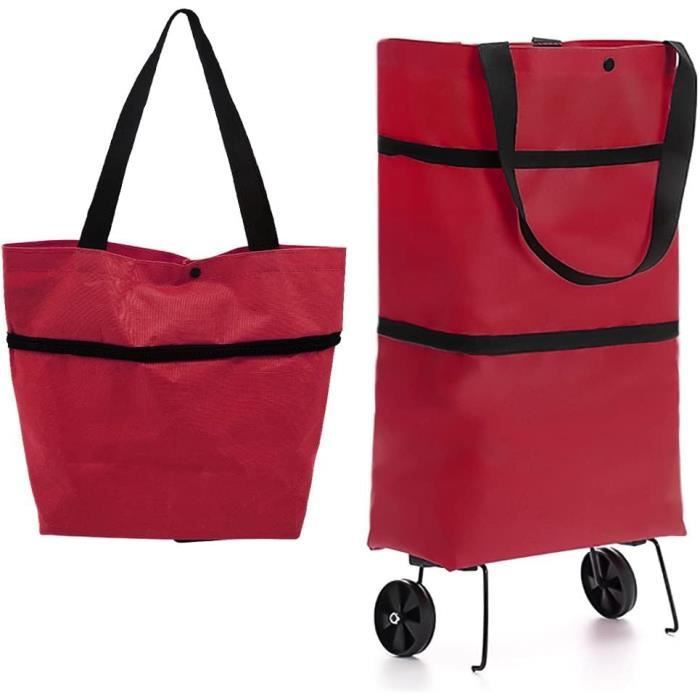 Chariot De Courses Pliable MEIYAXINWIN - 2 En 1 Avec Roulettes Pour Supermarché Et Shopping