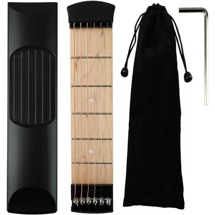 Guitare De Poche U00e0 6 Frettes, Manche D'entrau00eenement De Guitare De Poche