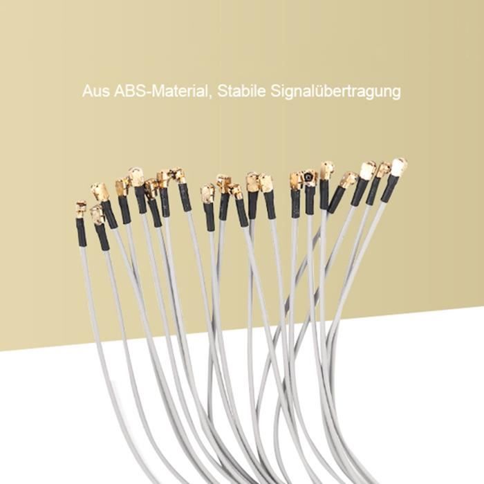 Lot de 20 antennes de récepteur d'avion 2.4G compatibles Futaba FrSky