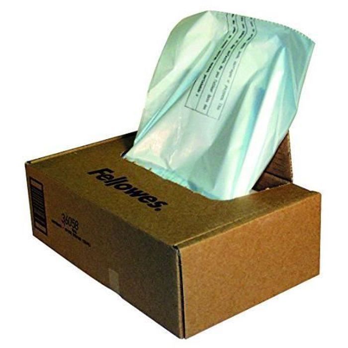 Lot De 50 Sacs Pour Destructeur De Documents Fellowes - Sacs Transparents Grande Capacité