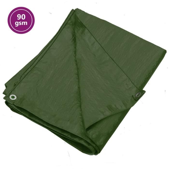 Bâche 260 g/m² 3x4 m Vert PEHD