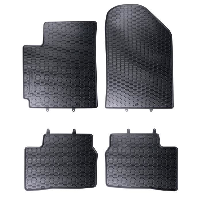 MOTOS Kit Tapis Voiture + Coffre Kia Picanto III Depuis 2017 - Caoutchouc 3D Antidérapant Tous Temps
