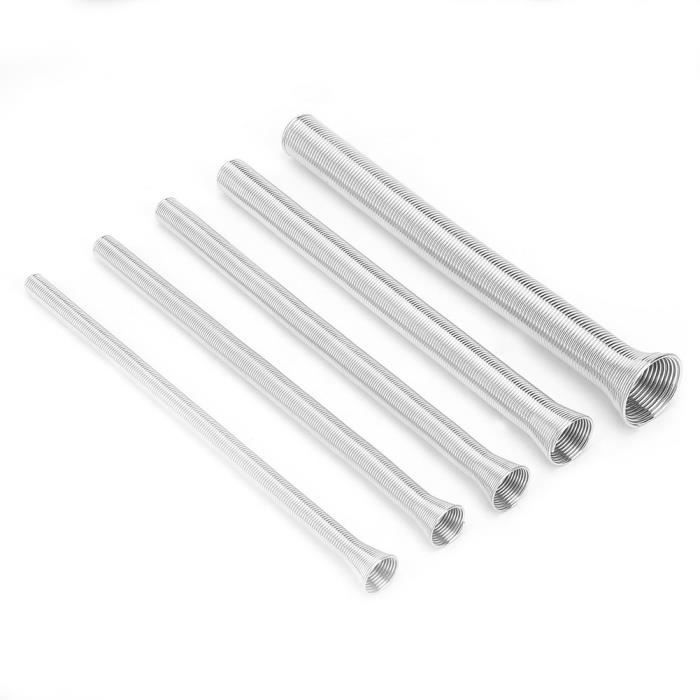 5 Ressorts De Cintrage Pour Tubes Cuivre/Alu/Acier – Kit Élastique Incurvé, Accessoires Cintrage Tuyaux 5 Tailles