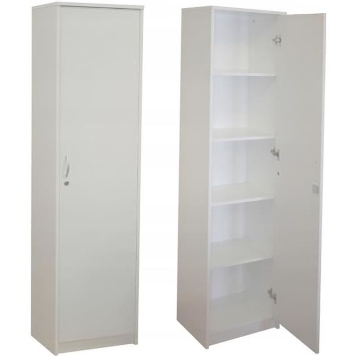 NABIEL Armoire de rangement avec serrure Meuble bureau avec clé