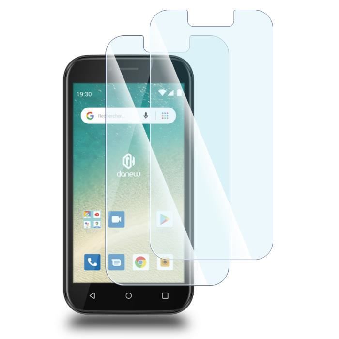 Pellicola Proteggi Schermo In Vetro Flessibile 9H (2 Pezzi) | Per Smartphone Danew Konnect 509 - Anti Graffio E Anti Urto, Trasparente