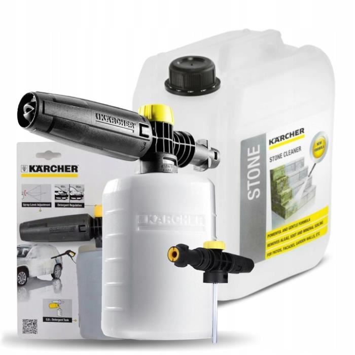 Kärcher Canon a mousse 0,6 l + nettoyant pierres et façades RM 623 (5L ...