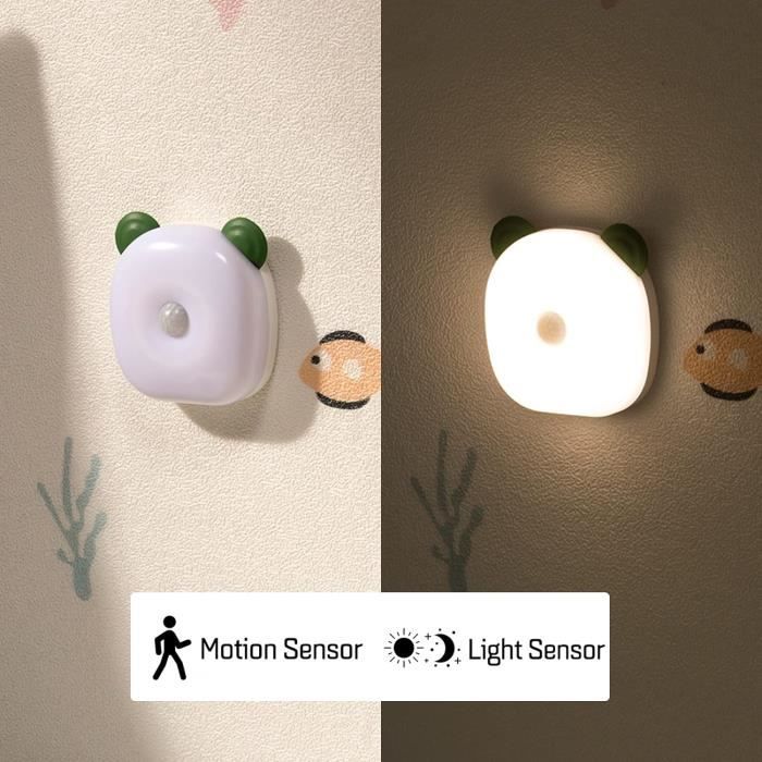 Mini veilleuse LED intelligente avec capteur de mouvement, applique murale  pour salle de bain, escalier, chambre à coucher,vert