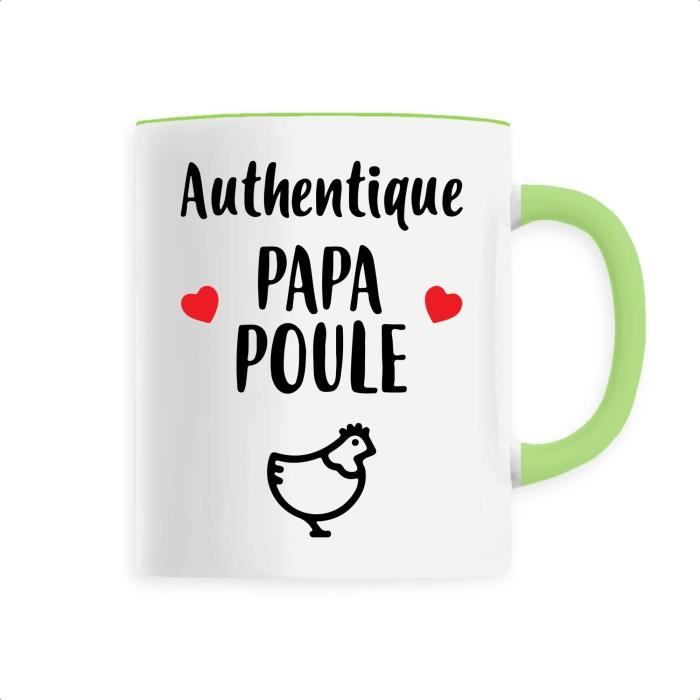 Coffret De 2 Mugs CMP Papa Et Maman Poule - Céramique Blanc Bleu Rose - Cadeau Fête Des Parents Anniversaire