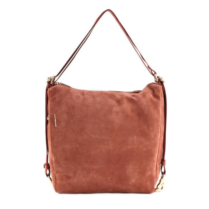 Sac Bandoulière Mandarina Duck Mellow Velvet Crossover - Cuir Veau Taupe - Neuf Avec étiquettes