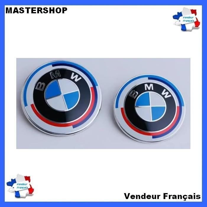 2 logos badges emblème BMW 82mm capot / 74 mm coffre 50th - 50 aniverssaire - Mastershop