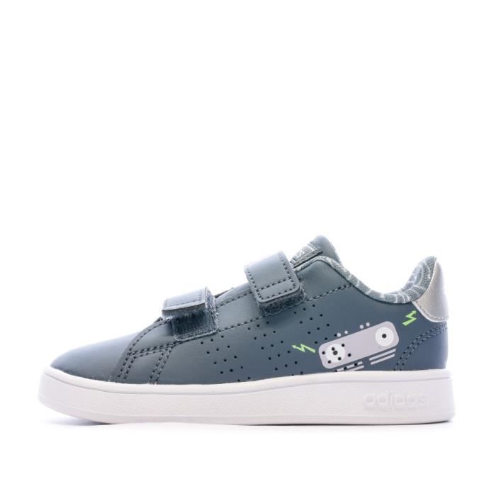 Baskets Grises Garcon ADIDAS Advantage Tige synthetique Fermeture par scratch Semelle en caoutchouc Gris Cdiscount Chaussures