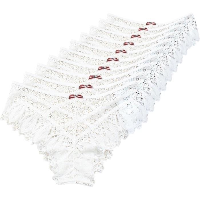 VOENXE Strings Tanga Femme Sans Couture,Culottes Taille Haute Invisible,sous-vêtements Élastique