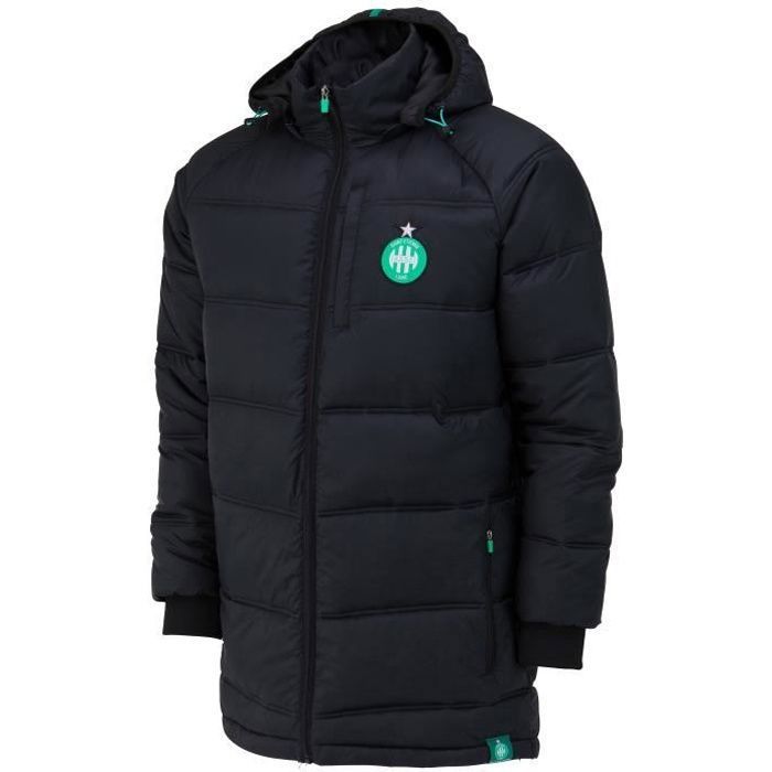 Veste Vintage ASSE Saint-Étienne Football - Noir Et Vert, Taille M, Survêtement
