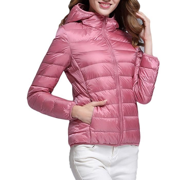 Doudoune MISSMAO À Capuche Femme Chaudes Legere Compressible Hiver,Rose Rose Cdiscount Prêtà