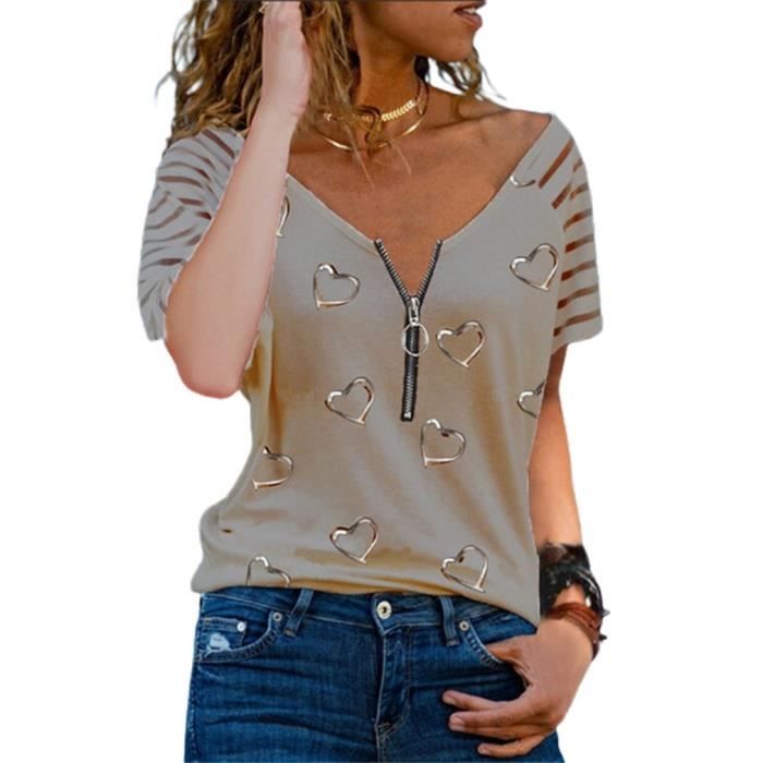 T-shirt court maille résille brodée Noir