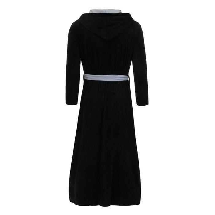 Peignoir Homme En Peluche à Capuche FashGudim - Long Et Chaud - 100% Polyester